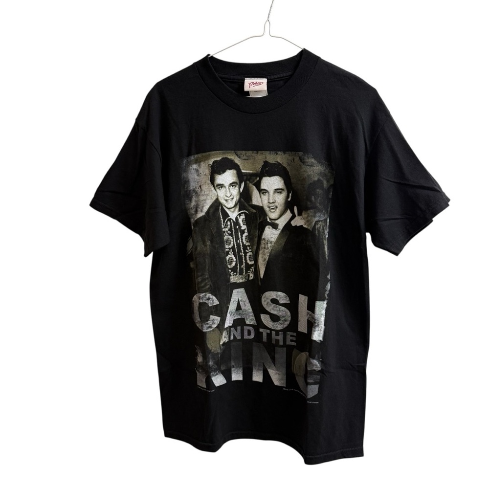 Elvis Presley and Johnny Cash Black Graphic T Shirt Men’s Size Medium M